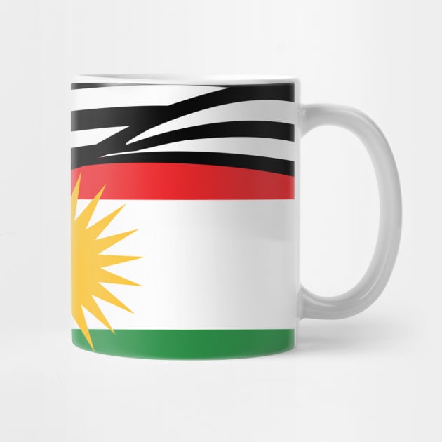 Kurdish Flag and American Flag Together by Pollylitical